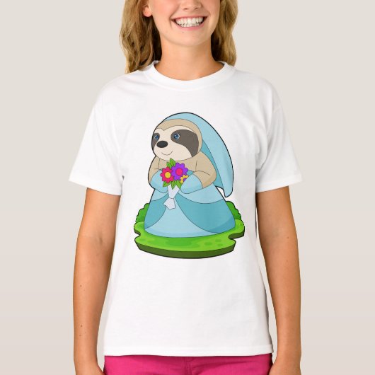 Luierd Bruid Boeket Bloemen Bruiloft T-shirt (Voorkant)