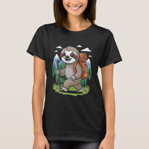 Luierende Luiaard Avontuur Bos Rugzak Trekken Na T-shirt