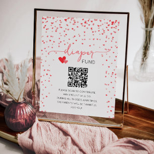 Luierfonds teken contant geschenk Baby shower teke Poster