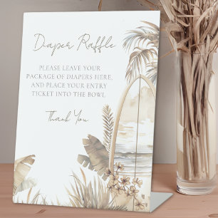 Luierloterij Baby Aan Boord Strand Baby Shower Reclamebord Met Voetstuk