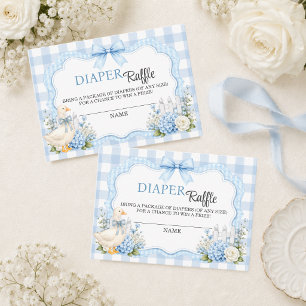 Luierloterij Dwaze Gans Jongens Baby Shower Informatiekaartje