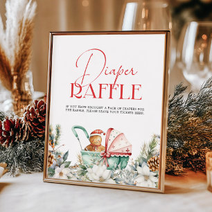 Luierloterij Kerst Kerstbrood Baby Shower Poster