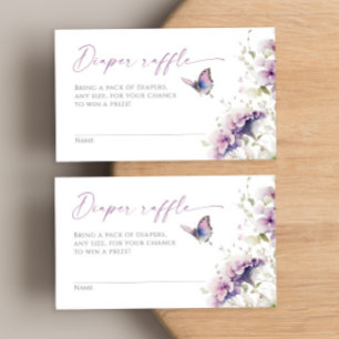 Luierloterij paarse lavendelveer vlinder informatiekaartje