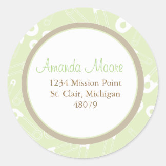 Luierpinnen gunstiger Sticker of adreslabel