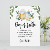 Luierraffle bord spel Baby Is Brewing Groene decor Kaart (Staand voorkant)