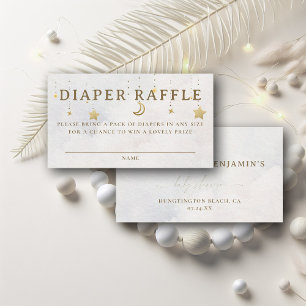 Luierraffle Maan Mobiele Twinkel Baby Shower Informatiekaartje