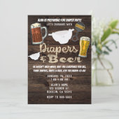 Luiers & Bierfeest Man Mannen Papa om te douchen Kaart (Staand voorkant)