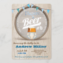 Luiers en Beer Boy Baby shower uitnodiging
