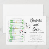 Luiers en Dobbelstenen - Luierfeest voor Kerels /  Kaart (Voorkant / Achterkant)