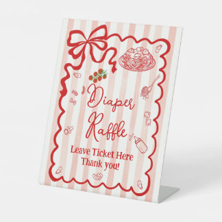 Luiers Lotterij Laat Ticket Hier Sokkel Bord Reclamebord Met Voetstuk