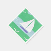 Luiers met een White Sailboat Design Servetten (Hoek)