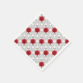 Luiers - Papier - Rood roodroodroodzwart Servetten (Hoek)