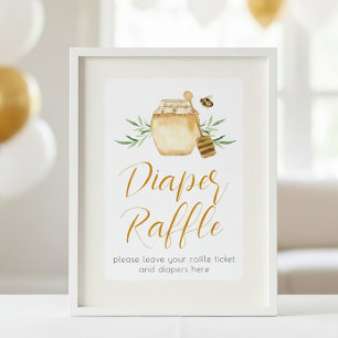 Luiers Raffle Little Honey Bee Baby Shower Tafel Poster