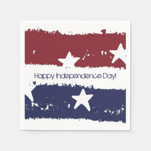 Luiers van rood, wit en blauw verf servetten