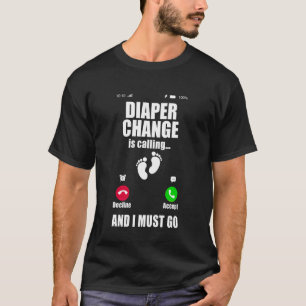 Luiers Wisselen Grappige Nieuwe Vader T-shirt