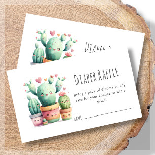 Luierscheur   Cactus Baby shower Informatiekaartje
