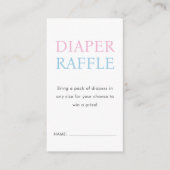 Luierscheur | Roze en blauw Baby shower Informatiekaartje (Voorkant)