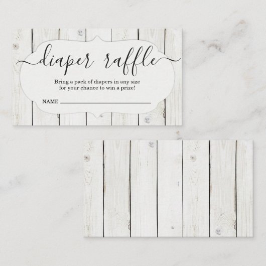 Luierspoel Invoegen voor Baby shower Informatiekaartje (Voorkant / Achterkant)