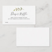 Luierspoelkaartje voor Baby shower Informatiekaartje (Voorkant / Achterkant)