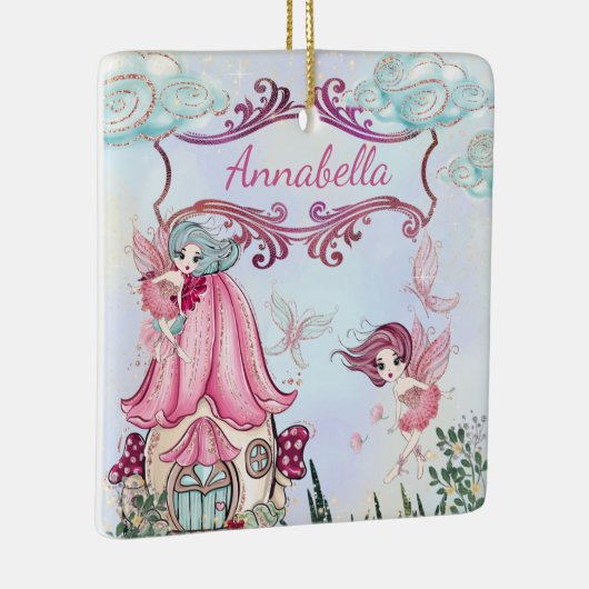 Luiertuinbouw met aangepaste naam keramisch ornament (Rechts)