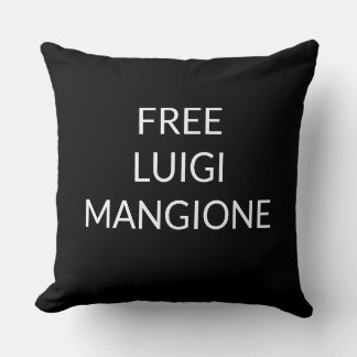 Luigi Mangione steunboodschap kussen