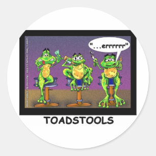 Luiheid Kikkers aka Paddenstoelen Grappige Cadeaus Ronde Sticker
