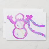 Luimige sneeuwpop feestdagenkaart (Voorkant)