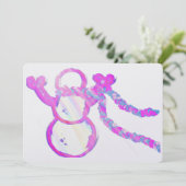 Luimige sneeuwpop feestdagenkaart (Staand voorkant)