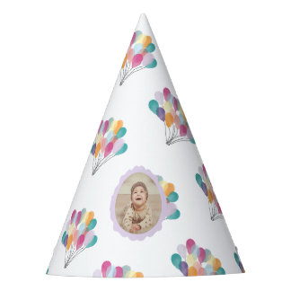 Luimige Waterverf Ballonnen | Aangepaste Fotofeest Feesthoedjes