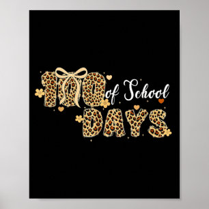 Luipaard 100 dagen school grappige kinderen lerare poster