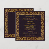 Luipaard 30e verjaardagsfeest uitnodigingen (Voorkant / Achterkant)