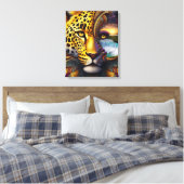 Luipaard Abstracte Kunst Canvas Afdruk (Insitu (Slaapkamer))