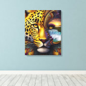 Luipaard Abstracte Kunst Canvas Afdruk (Insitu (Houten vloer))