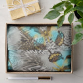 Luipaard afdrukken en Blauwgroen botervliegen Tissuepapier (Geschenk)