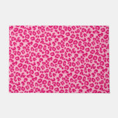 Luipaard afdrukken in pastel roze, hot roze en Fuc Deurmat (Voorkant)