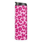 Luipaard afdrukken in pastel roze, hot roze en Fuc Thermosbeker (Geroteerd rechts)