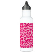 Luipaard afdrukken in pastel roze, hot roze en Fuc Waterfles (Links)