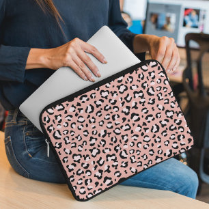 Luipaard afdrukken, luipaarden, roze luipaard laptop sleeve