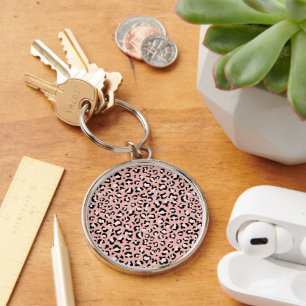 Luipaard afdrukken, luipaarden, roze luipaard sleutelhanger