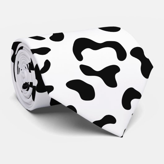 Luipaard afdrukken, luipaarden, zwart-wit stropdas (Opgerold)