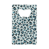 Luipaard afdrukken, luipspuiten, blauwe luipaard kredietkaart flessenopener (Achterkant)