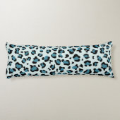 Luipaard afdrukken, luipspuiten, blauwe luipaard lichaamskussen (Achterkant)