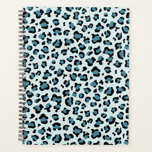 Luipaard afdrukken, luipspuiten, blauwe luipaard planner (Voorkant)