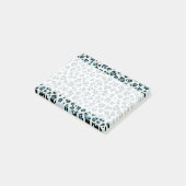 Luipaard afdrukken, luipspuiten, blauwe luipaard post-it® notes (Schuin)