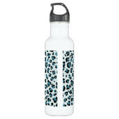 Luipaard afdrukken, luipspuiten, blauwe luipaard waterfles  (Achterkant)