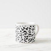Luipaard afdrukken, spuiten, zwart en wit, Jouw na Espresso Kop (Voorkant rechts)