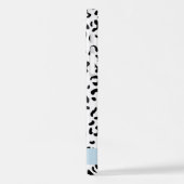 Luipaard afdrukken, spuiten, zwart en wit, Jouw na iPhone Hoesje (Linkerkant)