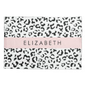 Luipaard afdrukken, spuiten, zwart en wit, Jouw na Kussensloop (Achterkant)