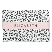 Luipaard afdrukken, spuiten, zwart en wit, Jouw na Kussensloop (Voorkant)