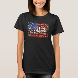 Luipaard Amerikaanse Vlag Cma Verpleegster Patriot T-shirt